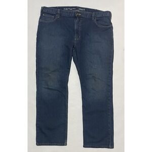 Carhartt Relaxed Fit Rugged Flex Canvas Work Pants Men's 42 X 29.5 Navy Blue